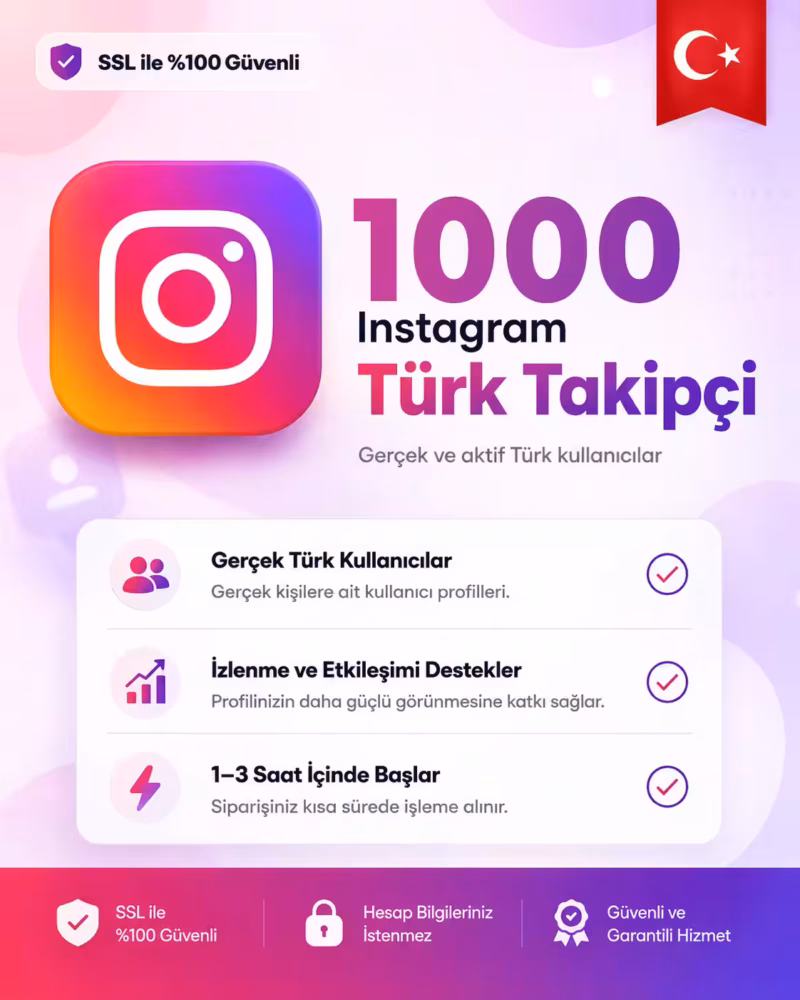 1000 İnstagram Türk Takipçi