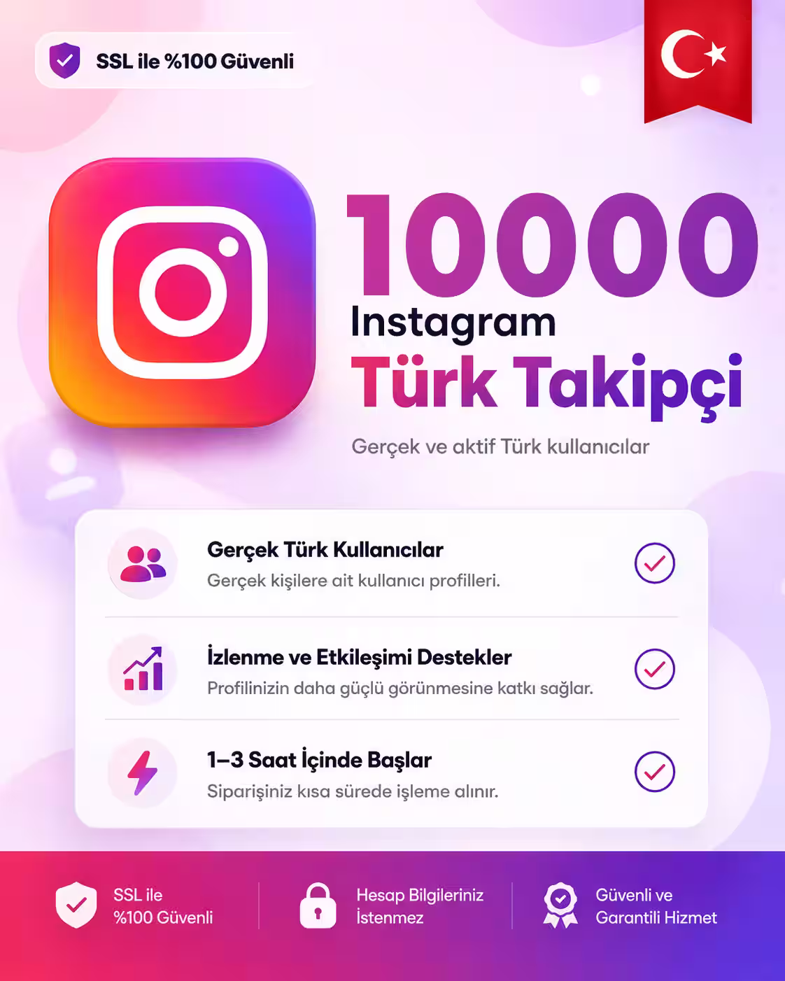 10000 İnstagram Türk Takipçi
